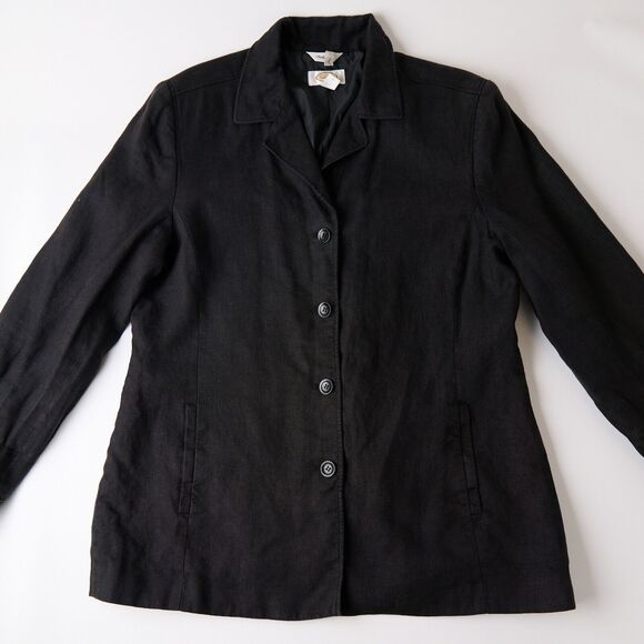 Talbots Coat Jacket Womens 14 Irish Linen Lagenlook Minamalist Travel Classic - Picture 8 of 9
